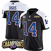 Men & Women & Youth Buffalo Bills #14 Stefon Diggs Black White 2023 F.U.S.E. AFC East Champions With 4-star C Ptach Stitched Jersey,baseball caps,new era cap wholesale,wholesale hats